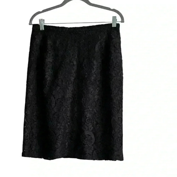 Anne Klein II black lace skirt size 12 - Picture 1 of 4